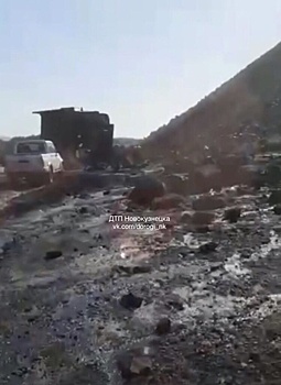 БелАЗ рухнул с горы на разрезе в Кузбассе