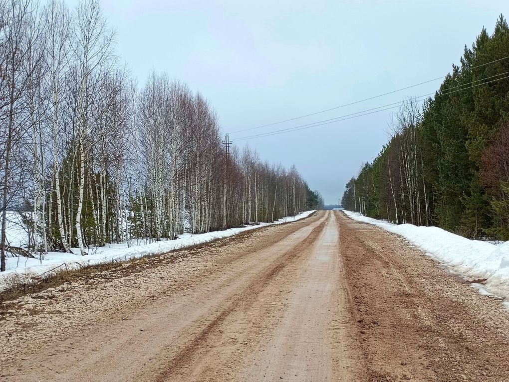 Грейдер начал приводить в порядок грунтовые дороги Вавожского района Удмуртии