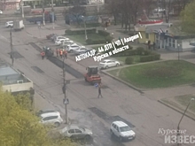 В Курске на улице Гагарина проходит ямочный ремонт