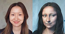 «Лицо — это чистый лист бумаги»: косметика превратила китаянку в Мону Лизу