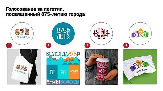 Более тысячи вологжан проголосовали за логотип к 875-летию Вологды