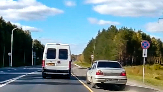 Повезло дураку. "Обочечник" на Daewoo чуть не отправился на тот свет