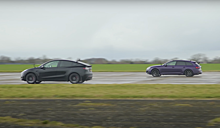 Видео: электрокар Tesla Model Y против свирепого универсала Audi RS 4