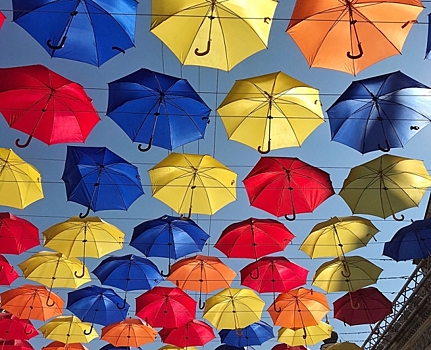 Фоторепортаж: в Петербурге открылась «Аллея парящих зонтиков»
