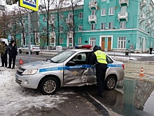 Женщина на иномарке влетела в бок полицейской «Ладе» в Дзержинске