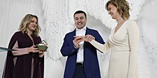 Свадьба в пещере: в парке «Зарядье» впервые зарегистрировали браки