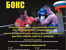 Ивановская область примет чемпионат ЦФО по боксу среди мужчин