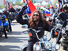 В Саранске лидер "Ночных волков" Александр Залдастанов возглавил мотопробег "Дорогами Великой Победы"