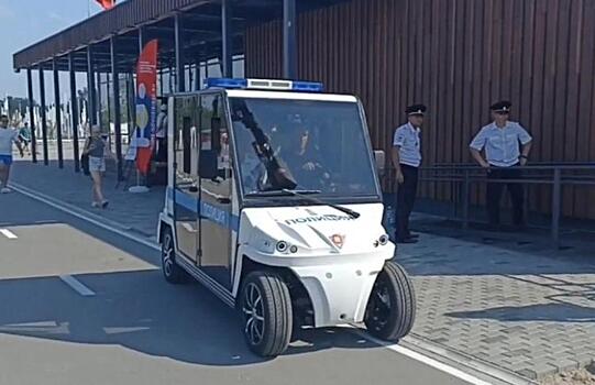 Мини-электрокары начали патрулировать набережную и парки Новосибирска