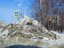 Опасный перекресток образовался под Кемеровом после уборки снега