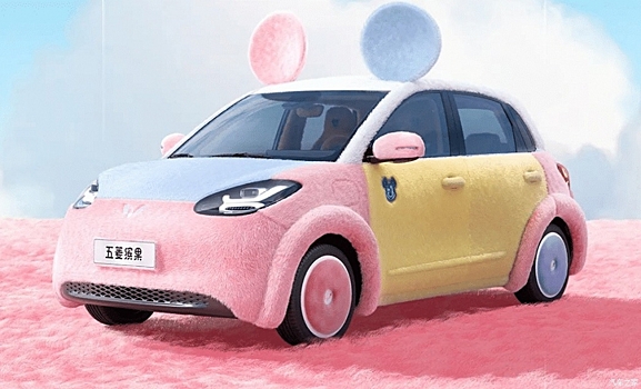 Китайский электромобиль Wuling Bingo получил плюшевую версию с ушами от Disney