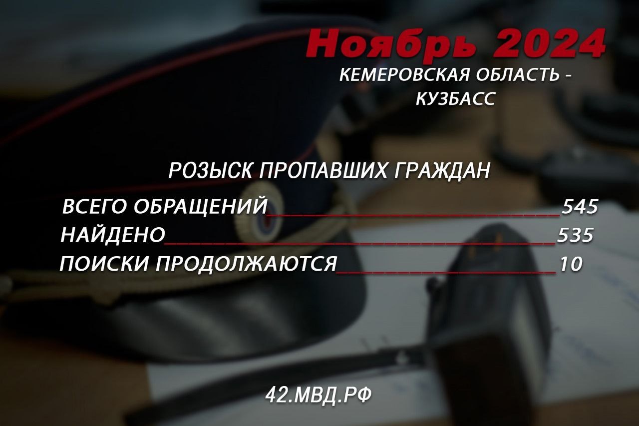 Стало известно, сколько людей пропали в Кузбассе в ноябре