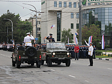 Порядка 1,4 тыс. военнослужащих и около 30 единиц военной техники прошли парадным строем в День Победы в Новороссийске