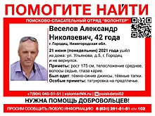 Александр Веселов пропал без вести в Городце