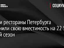Кафе и рестораны Петербурга увеличили свою вместимость на 22 % в летний сезон