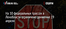 На 10 федеральных трассах в Ленобласти ограничено движение 19 апреля