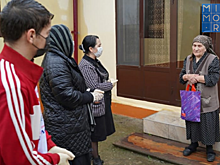 В Хасавюртовском районе прошла профилактическая акция по раздаче медицинских масок