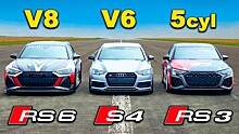Видео: три доработанных Audi устроили гонку по прямой