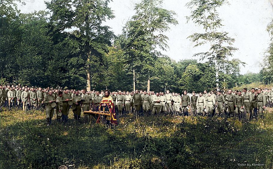 Молебен перед боем, Австрийский фронт, 1914-1916 годы