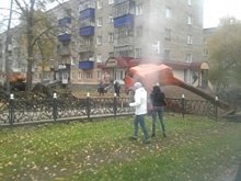 В Башкортостане КамАЗ провалился под асфальт