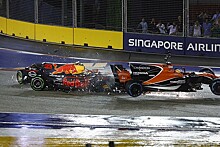 Феттель, Ферстаппен и Райкконен не будут наказаны за столкновение на старте "Гран-при Сингапура"
