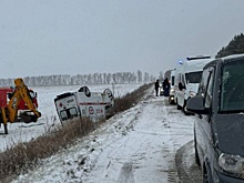 Карета скорой помощи перевернулась в Подмосковье