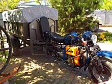 Мотоцикл «Днепр» с дизельным двигателем и откидным грузовым кузовом показали в сети