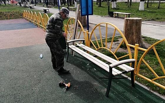 В Шацке восстановили разрушенные вандалами объекты городского парка