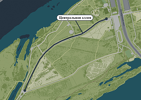 На центральной аллее Татышев-парка началась модернизация системы освещения
