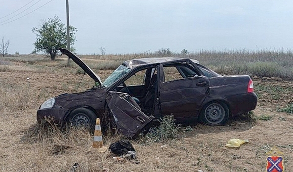 В Волгоградской области при опрокидывании легковушки пострадали 4 человека