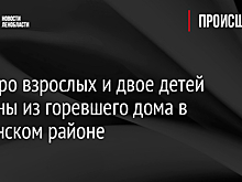 Четверо взрослых и двое детей спасены из горевшего дома в Гатчинском районе