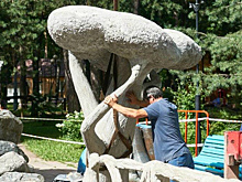 В красногорском детском городке «Сказочный» продолжают реконструировать фонтан