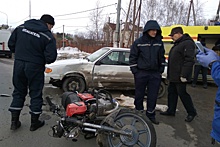 В Перевалово столкнулись Лада и мотоцикл