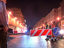 Московские строители за два дня проложат сотни метров трамвайных путей в центре Москвы