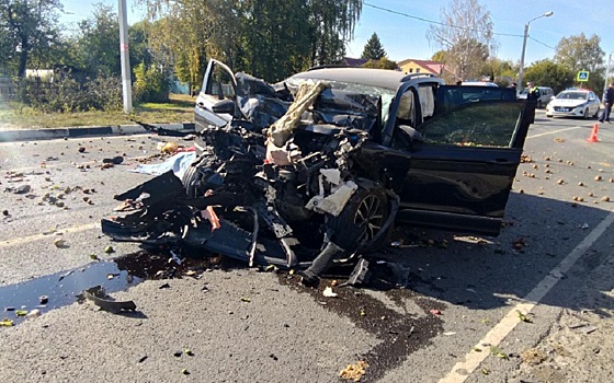 Полиция показала фото смертельного ДТП в Старожиловском районе