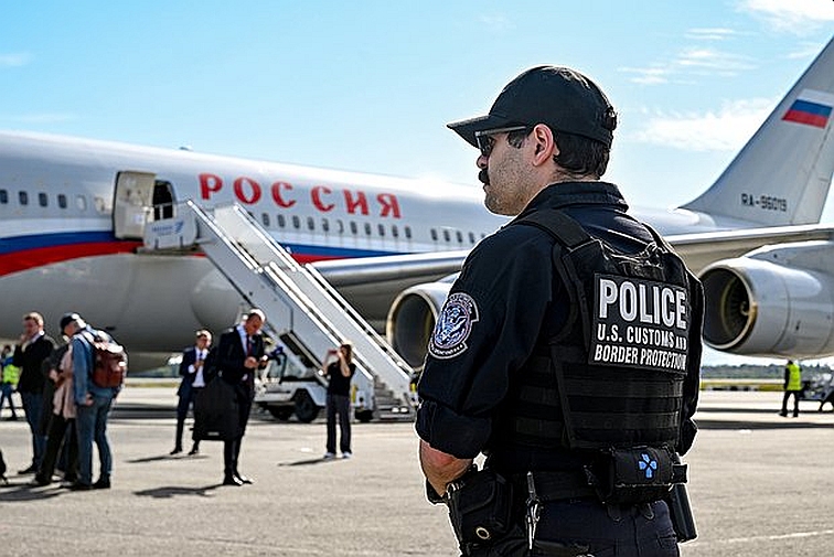 Российский самолет прибыл на место встречи Путина и Трампа