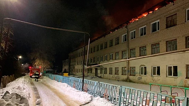 Огонь охватил здание школы под Саратовом