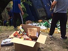 На трассе Джубга-Сочи фура улетела в обрыв