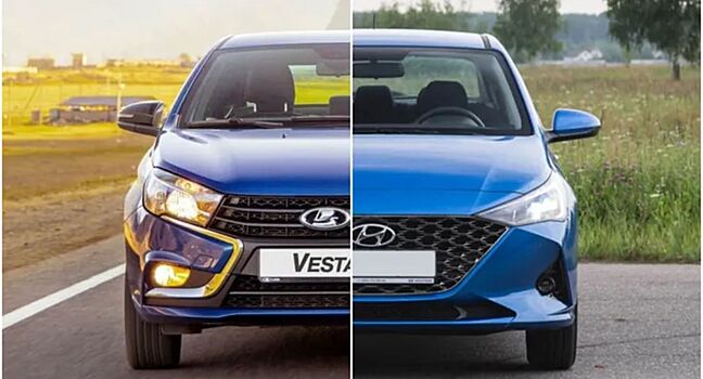 В Сети сравнили Hyundai Solaris и LADA Vesta