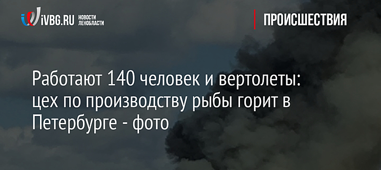 Кислый дым над городом: в Петербурге сгорел рыбный склад