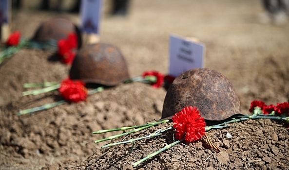 Под Волгоградом перезахоронили воинов, павших в годы Великой Отечественной войны