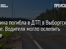Женщина погибла в ДТП в Выборгском районе. Водителя могло ослепить солнце