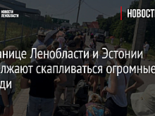 На границе Ленобласти и Эстонии продолжают скапливаться огромные очереди
