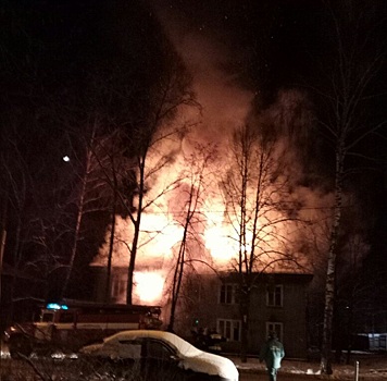 Двухэтажный жилой дом сгорел в Обнинске