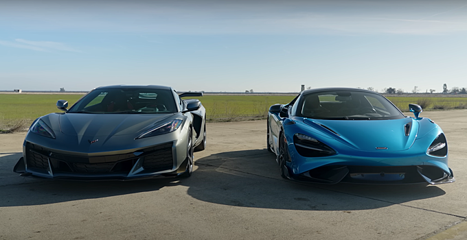 Видео: Chevrolet Corvette и McLaren 765LT сравнили в U-образном дрэг-рейсинге