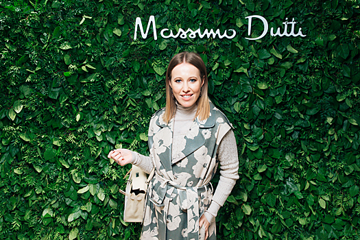 Ксения Собчак, Равшана Куркова и Андрей Малахов на открытии флагманского магазина Massimo Dutti в Москве