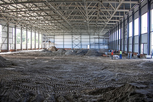 В Курске затягивается строительство легкоатлетического манежа