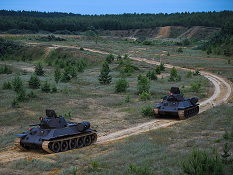 Легендарные танки Т-34 проехали по дорогам Подмосковья