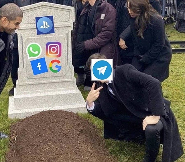Во время неполадок в Instagram и WhatsApp пользователи перешли в Telegram. За несколько часов мессенджер скачали миллионы человек.