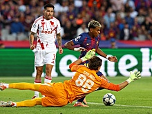 "Барселона" забила шесть голов "Олимпиакосу" в Лиге чемпионов